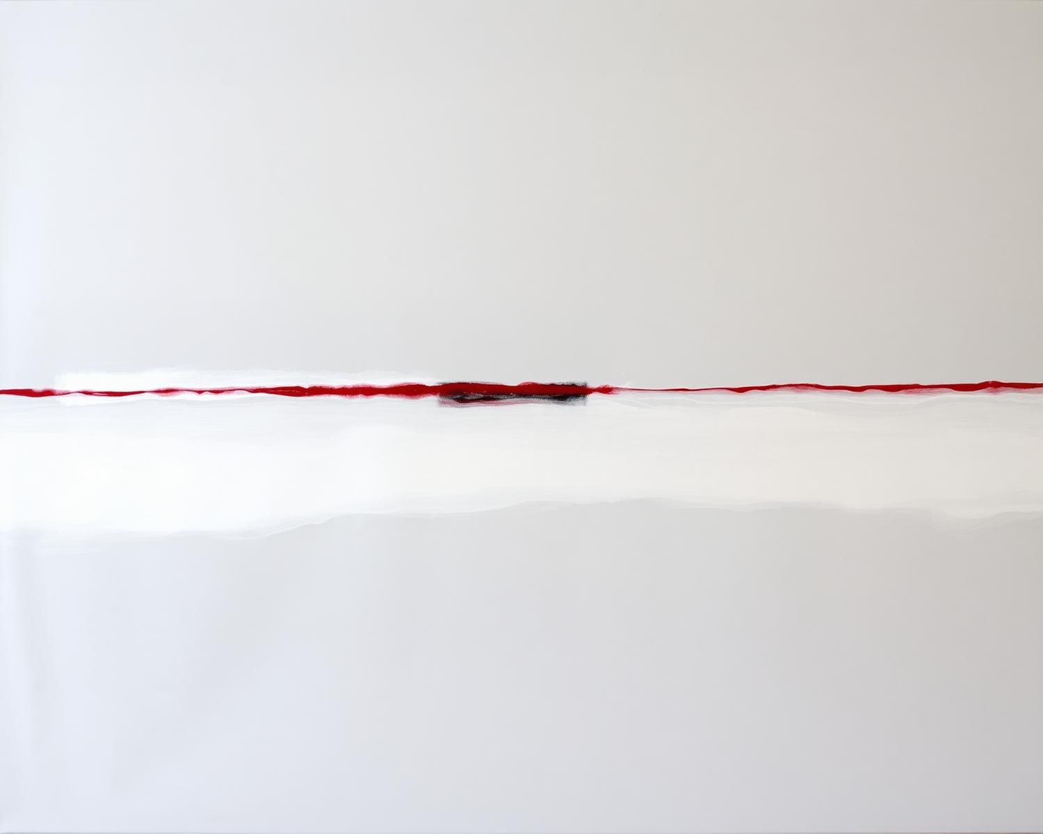 One Red Line — Yuki Tanaka, Acrylic and oil on canvas